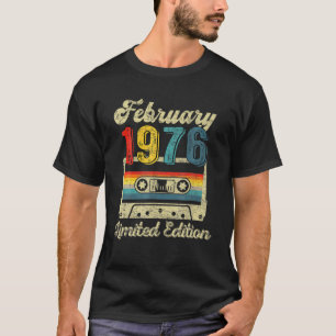 Camiseta Vintage Febrero 1976 Edición Limitada 46 Años