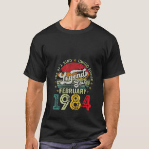 Camiseta Vintage Febrero 1984 40º cumpleaños Regalos Mujere
