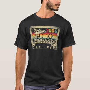 Camiseta Vintage febrero 2006 17º cumpleaños 17 años