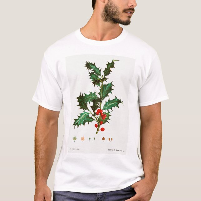 Camiseta Vintage Feliz Navidad Holly Mistleto (Anverso)