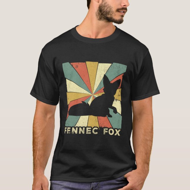 Camiseta Vintage Fennec Fox Lover Retro Style Animal (Anverso)