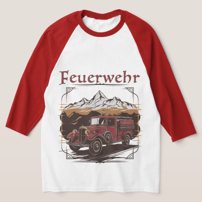 Camiseta Vintage Feuerwehrfahrzeug - Retro Design (Distribución)