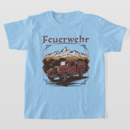 Camiseta Vintage Feuerwehrfahrzeug - Retro Design