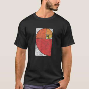 Camiseta Vintage Fibonacci Secuencia Golden Ratio Espiral D