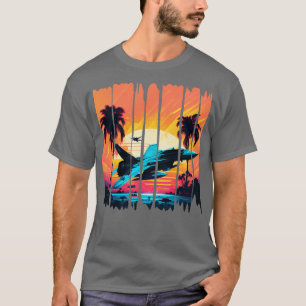 Camiseta Vintage Fighter Jet