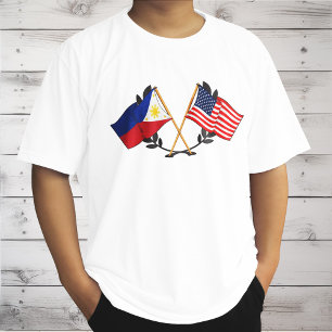 Camiseta Vintage filipino de bandera estadounidense