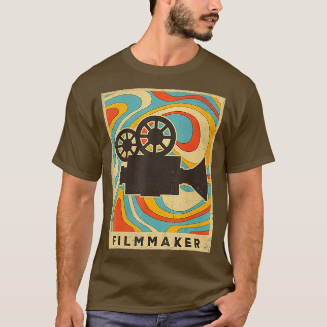Camiseta Vintage Filmmaking Retro Poster (Anverso)