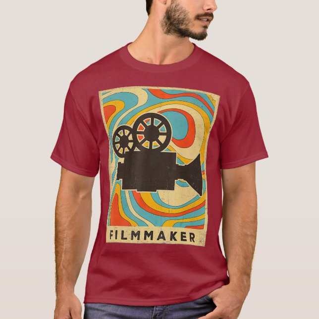 Camiseta Vintage Filmmaking Retro Poster _nxpl (Anverso)