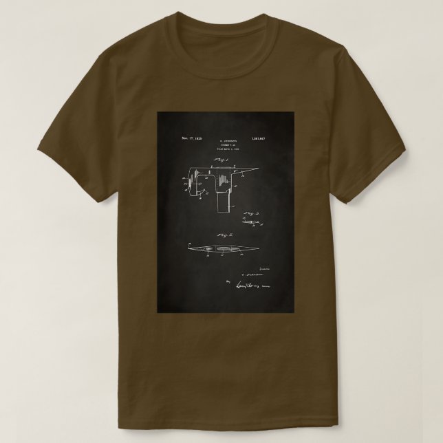 Camiseta Vintage Firefighter Ax Patent 1925 (Diseño del anverso)