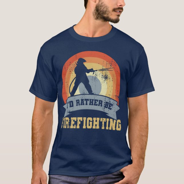 Camiseta Vintage Firefighting Quote girl (Anverso)