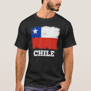 Camiseta Vintage Flag Chile Country Retro Flag Chilean