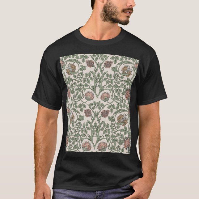 Camiseta Vintage floral encantado: tapices retro. (Anverso)