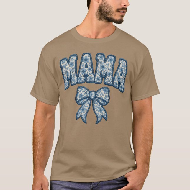 Camiseta Vintage floral Mama funny (Anverso)