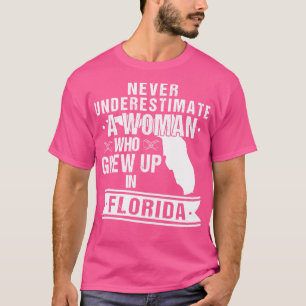 Camiseta Vintage Florida Map De Una Mujer Que Creció En Flo