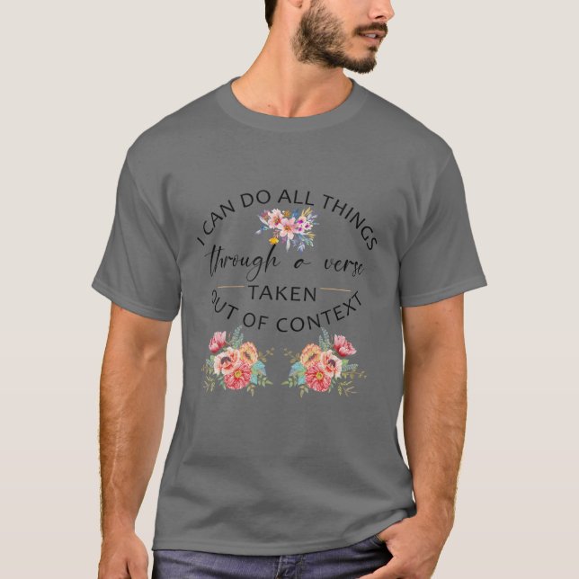 Camiseta Vintage Flower Christian Cita Religioso (Anverso)