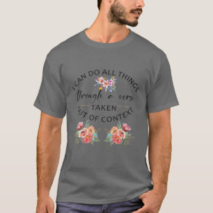 Camiseta Vintage Flower Christian Cita Religioso