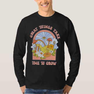 Camiseta Vintage Flower Mushroom Positive Attitude Quote 70