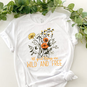 Camiseta Vintage flowers and Daisy In Love Wildflower 