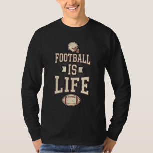 Camiseta Vintage Football Is Life Distressed Bella Canvas P