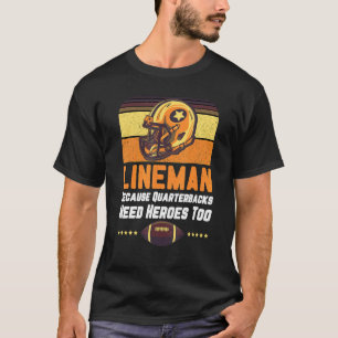 Camiseta Vintage Football Lineman Porque La Cuarterback Nec