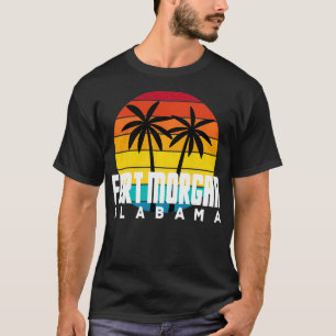 Camiseta Vintage Fort Morgan Beach Retro Round Sun Ft Morga