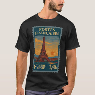 Camiseta Vintage France Postage Stamp Shirt