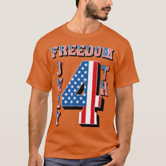 Camiseta Vintage Freedom July 4American Flag Text