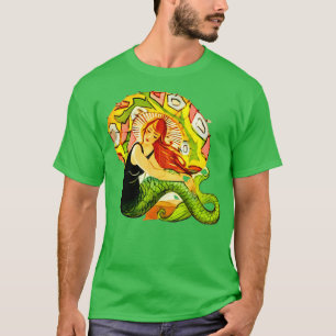 Camiseta Vintage French Art Deco Mermaid ECRU