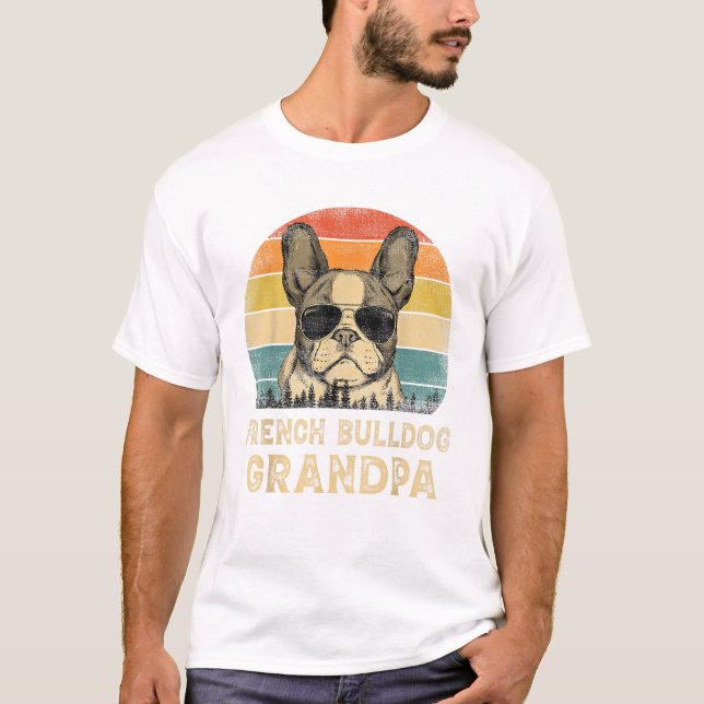 Camiseta Vintage French Bulldog Grandpa (Anverso)