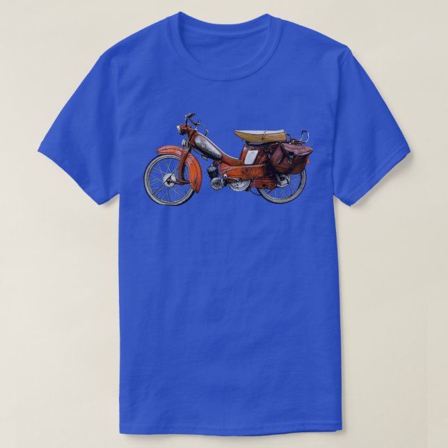 Camiseta Vintage French Motobecane Moped (Diseño del anverso)