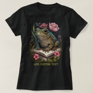 Camiseta Vintage Frog Book Wildfower Forest Toad Frog Lover