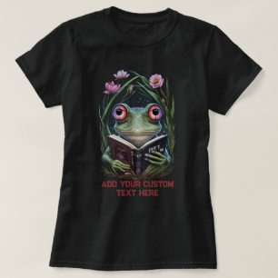Camiseta Vintage Frog Book Wildfower Forest Toad Frog Lover