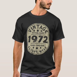 Camiseta Vintage fundado 1972 50th Birthday Party Retro