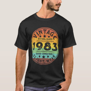 Camiseta Vintage fundado en 1983 40 cumpleaños Fiesta retro
