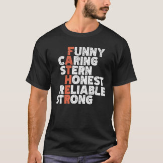 Camiseta Vintage Funny Caring Stern Honest Reliable Strong
