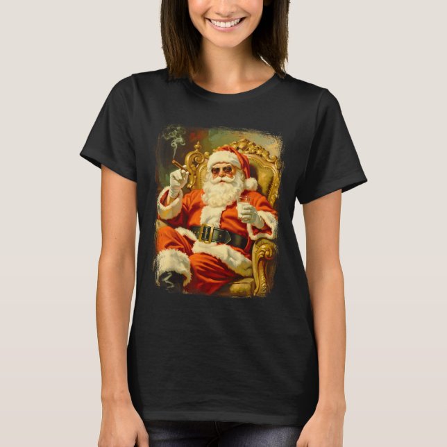 Camiseta Vintage Funny Cool Big Boss Santa  (Anverso)