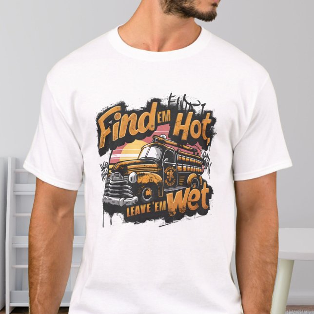 Camiseta Vintage Funny Firetruck Sunset (Subido por el creador)