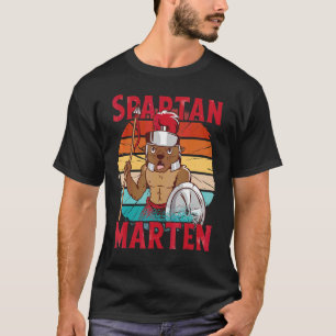Camiseta Vintage Funny Marten Vestido Como Guerrero Esparta