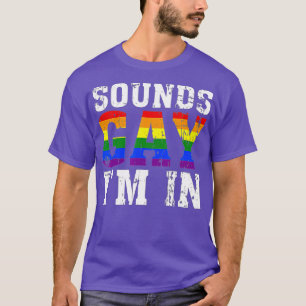 Camiseta Vintage Funny Suena Gay Con Bandera Arcoiris