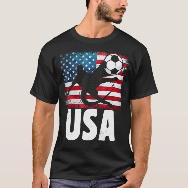 Camiseta Vintage futbolístico de Estados Unidos (Anverso)