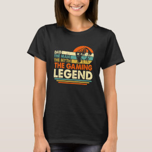 Camiseta Vintage Gamer Gaming Papá Hombre Leyenda Padre
