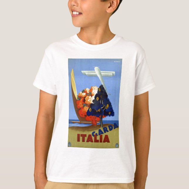 Camiseta Vintage Garda Italia Europa Air Travel (Anverso)