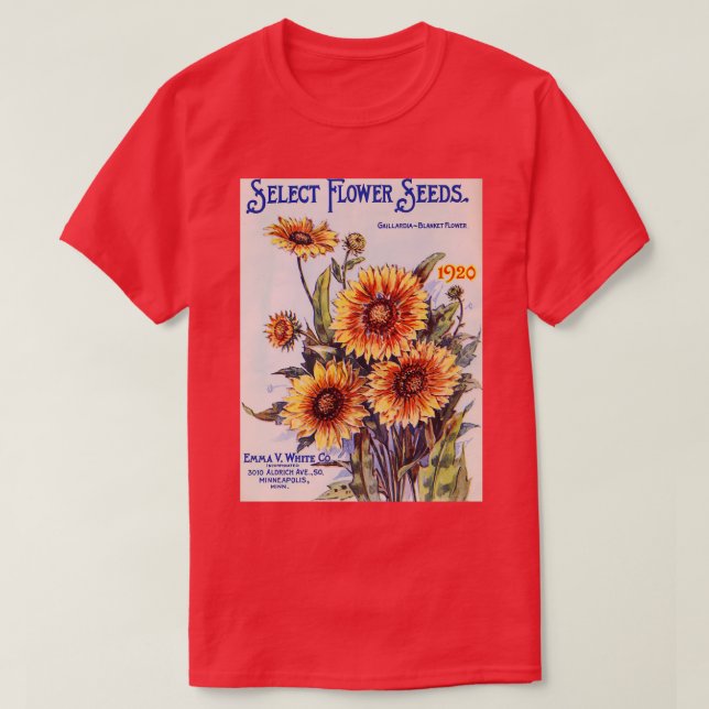 Camiseta Vintage Garden Seed Catalog Cover  (Diseño del anverso)