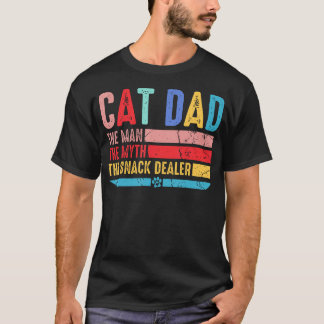 Camiseta Vintage Gato Papá Hombre-Mito Vendedor de Snacks D