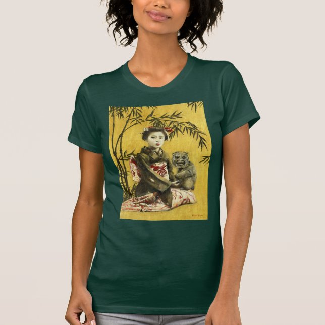 Camiseta Vintage Geisha Y Demon Womens (Anverso)