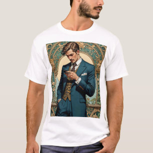 Camiseta Vintage Gentleman Smartphone Modern Classic Shirt