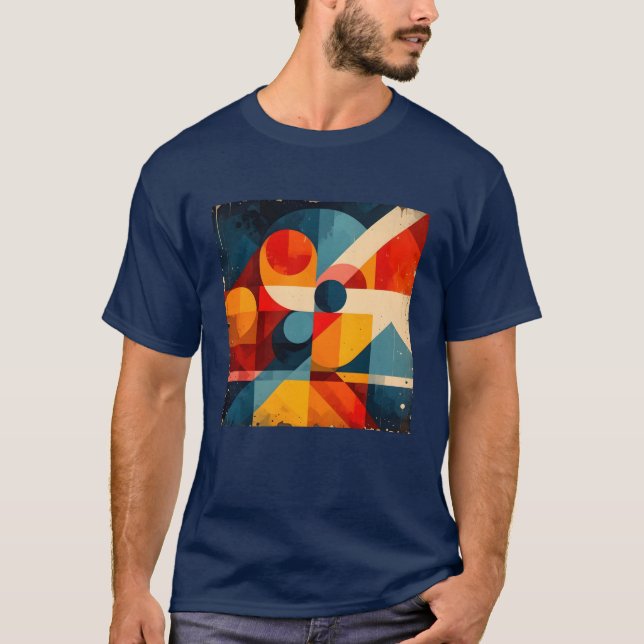 Camiseta Vintage Geometric Symphony (Anverso)