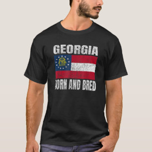 Camiseta Vintage Georgia State Flag Georgia Nace And Bred