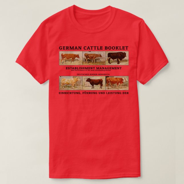 Camiseta Vintage German Cow (Diseño del anverso)