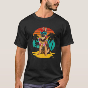 Camiseta Vintage German Shepherd Lover Wearing Sunglasses H